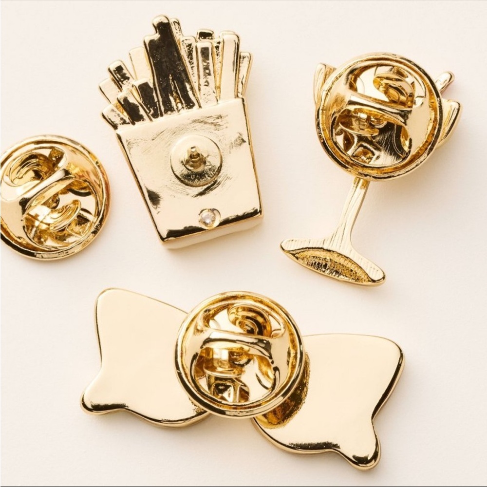 Kate Spade NY X Target 3pk Mixed Novelty French Fry Sunglasses Martini Pin Set - Picture 2 of 5